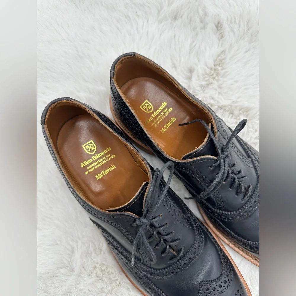 Allen Edmonds‎ McTavish Oxford Wingtip black Leather Brogues Dress Shoe size 11